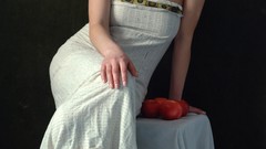 Woman apples ass brunettes models photo shoot boobs necklaces 