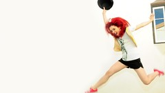 Woman ariana grande redheads Simple Background