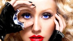 Woman arm Christina Aguilera blondes singers