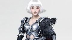 Woman armor short hair cosplay digital art fantasy art Simple 