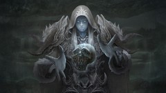 Woman armor skulls world of warcraft artwork video games 