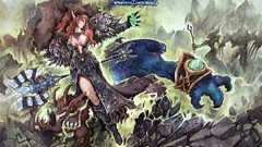 Woman armor world of warcraft redheads artwork blizzard 