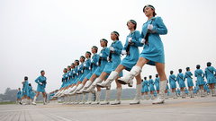 Woman Army Chinese blue