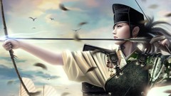 Woman arrows asians fantasy art