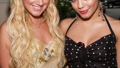 Woman artist Celebrity ashley tisdale vanessa hudgens brunettes