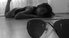 Woman artistic glasses