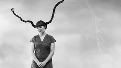 Woman artistic grayscale monochrome