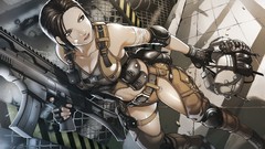 Woman artwork combat arms