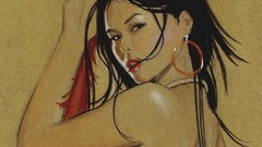 Woman artwork drawings painters