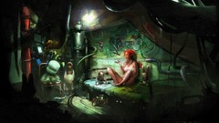 Woman artwork futuristic