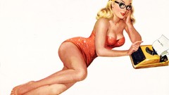 Woman artwork pinups
