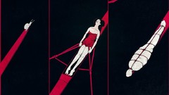 Woman artwork red and black