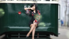 Woman asians bangs Korean