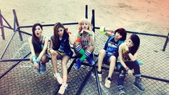 Woman asians bangs Korean glam