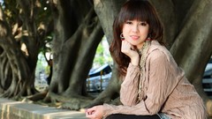 Woman asians bangs models