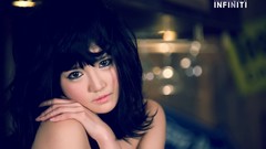 Woman asians bangs models black hair Korean Han Ga Eun