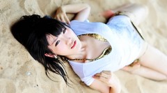 Woman asians bangs models black hair Shu Qi