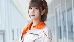 Woman asians bangs models Korean Heo Yoon Mi