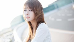 Woman asians bangs models Korean Heo Yoon Mi