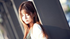 Woman asians bangs models Korean Heo Yoon Mi