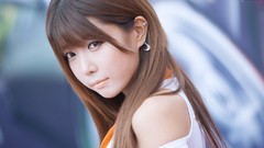 Woman asians bangs models Korean Heo Yoon Mi