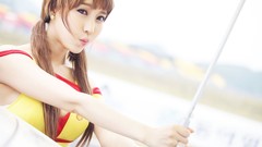 Woman asians bangs models Korean Im Min Young