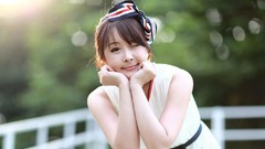 Woman asians bangs models Korean Kim Ji Min