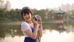 Woman asians bangs models Korean Kim Ji Min