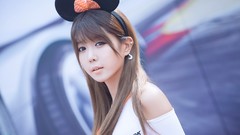 Woman asians bangs models Korean minnie mouse Heo Yoon Mi