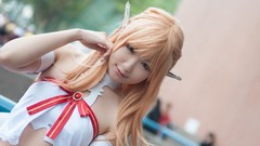 Woman asians bangs models photo shoot cosplay sword art online 