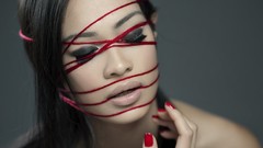 Woman asians black hair