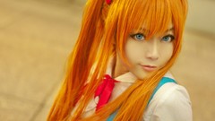 Woman asians blue eyes asuka langley soryu neon genesis 