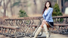 Woman asians boots models Korean Choi Yu Jung