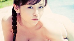 Woman asians braids cleavage Anri Sugihara Japanese Idols