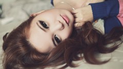 Woman asians brown eyes brunettes jill