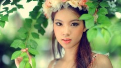 Woman asians brunettes