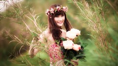 Woman asians brunettes