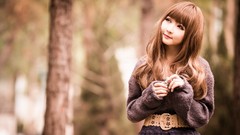 Woman asians brunettes