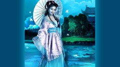 Woman asians brunettes artwork