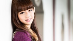 Woman asians brunettes bangs