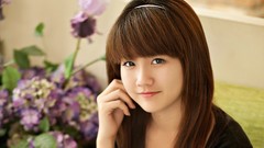 Woman asians brunettes bangs vietnamese