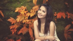 Woman asians brunettes cleavage