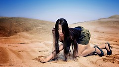 Woman asians brunettes cleavage deserts