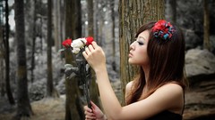 Woman asians brunettes Mikako Zhang Kaijie