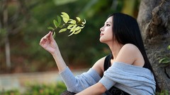 Woman asians brunettes models