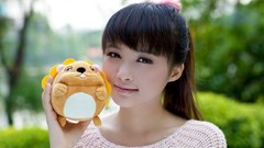 Woman asians brunettes models Korean