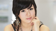 Woman asians brunettes models Korean Hwang Mi Hee