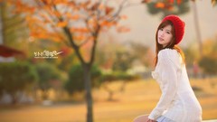 Woman asians brunettes models Korean Song Jina