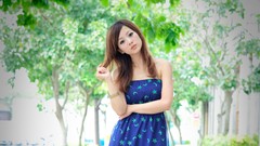 Woman asians brunettes models Mikako Zhang Kaijie