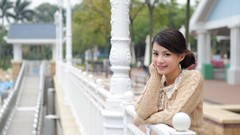 Woman asians brunettes models portraits May Mei